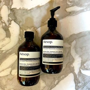 2 Empty Aesop Hand Soap Bottles